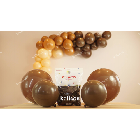 Balon Dekorasyon 12" Kalisan Çikolata Kahve