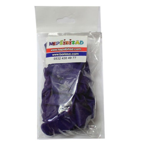 Balon Dekorasyon 12" Kalisan Mor Küçük Paket