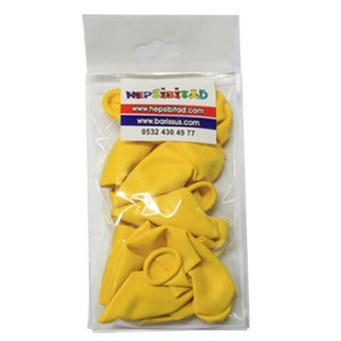 Balon Dekorasyon 12" Kalisan Sarı Küçük Paket