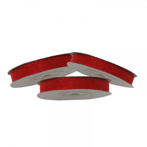 Kurdela Organze 1cm Kırmızı