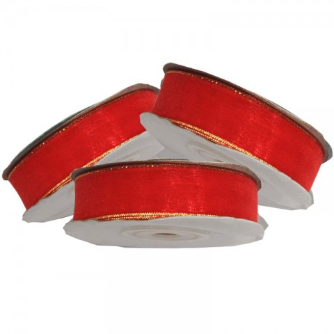 Kurdela Organze 2cm Kırmızı