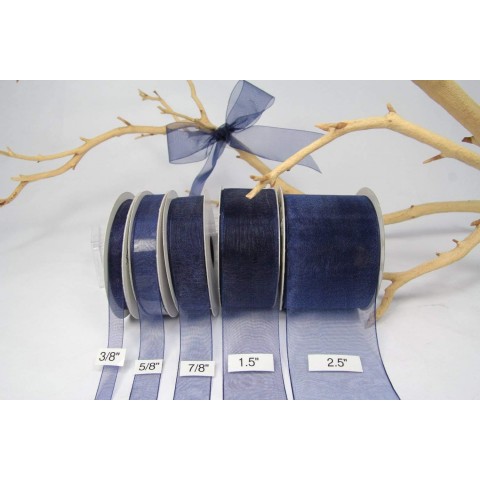 Kurdela Organze 2cm Mavi