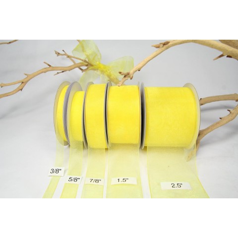 Kurdela Organze 1cm Sarı