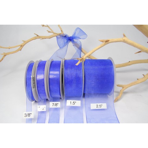 Kurdela Organze 2cm Mavi