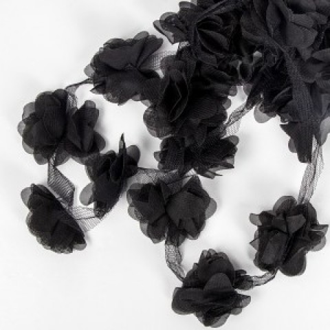 Lazer Çiçek Siyah